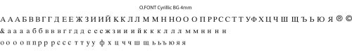 Букви Кирилица / 111 бр. / 4 мм.