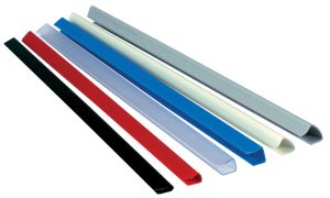 6 mm. - 100 pcs. PVC slide binders 