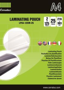Cerratus laminating pouch A4 - 125mic , 25pcs in pack /1/