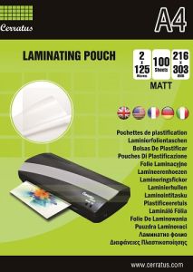 Cerratus MATT laminating pouch A4, 125mic - 25 pcs in pack /1/