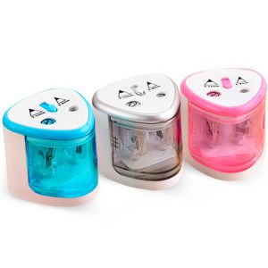 Electric double hole pencil sharpener